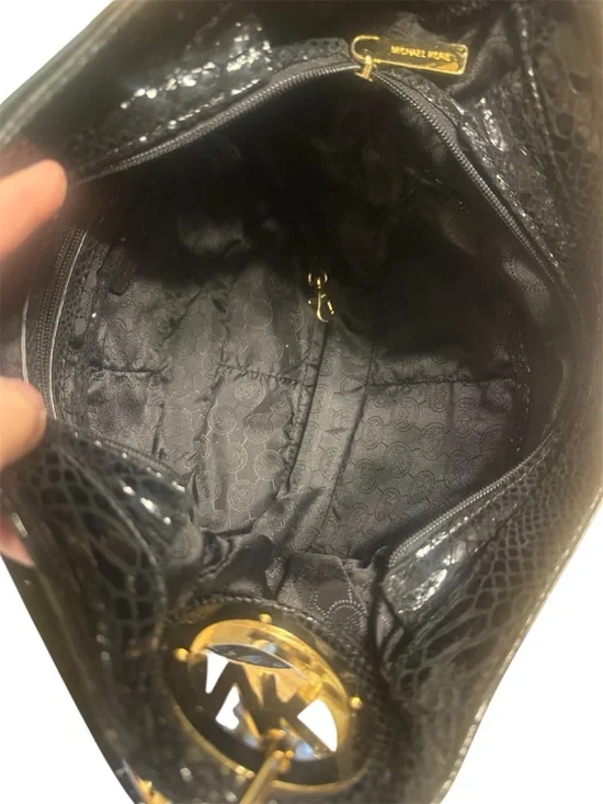 Michael Kors, Fulton Python Embossed, leather hobo shoulder bag - Picture 7 of 7